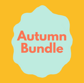 Autumn Bundle promotion badge on colourful background.